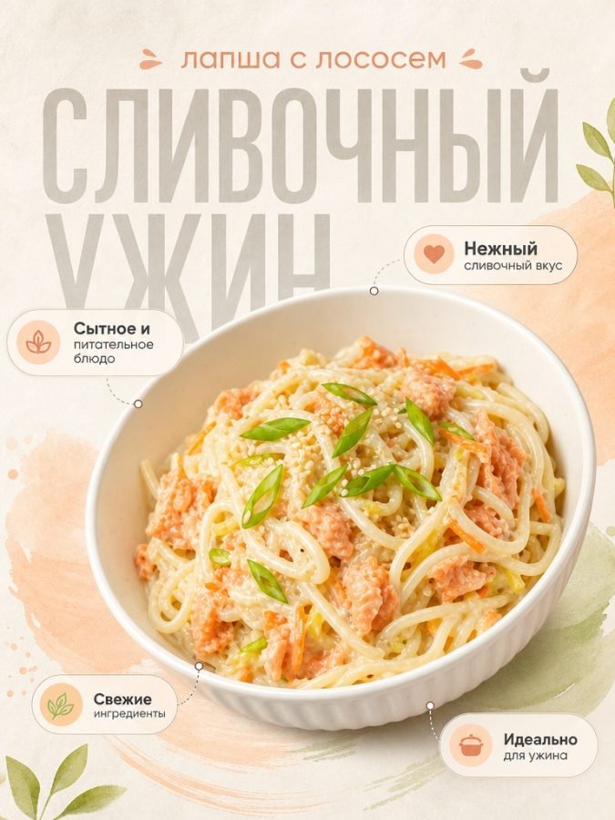 Вок сливочный с лососем — Калач-на-Дону, Новое