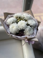 Букет из одноголовой хризантемы и радужной гипсофилы! — Калач-на-Дону, Новое