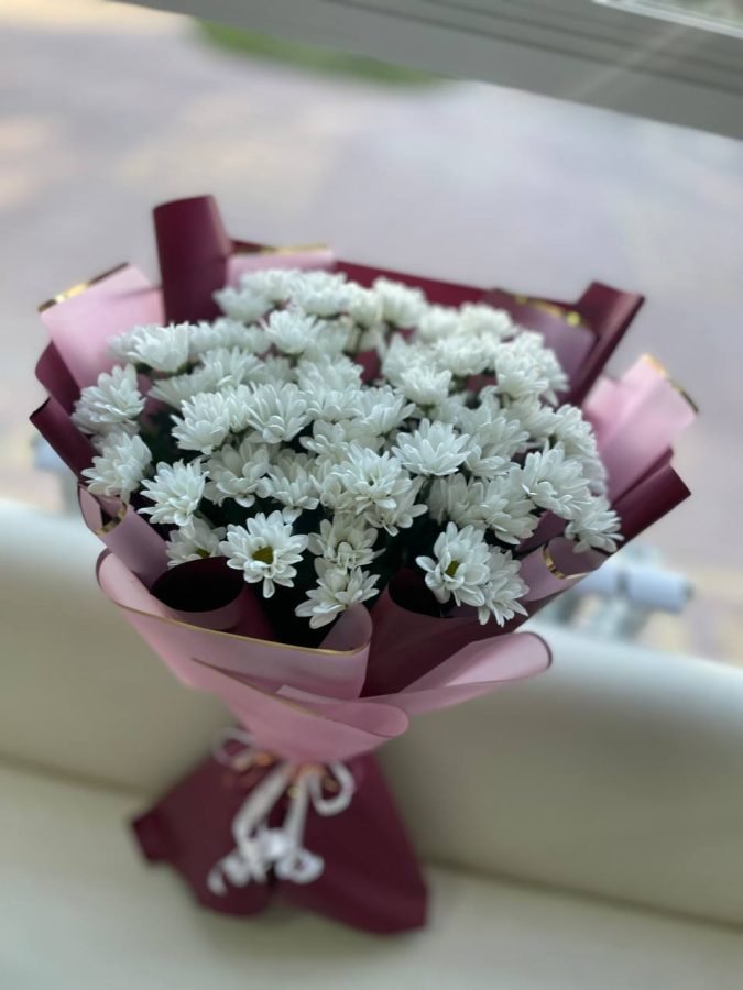 Букет из ромашковой хризантемы в упаковке! — Калач-на-Дону, Новое