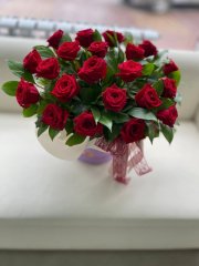 Коробка с цветами 21 роза красная — Калач-на-Дону, Новое