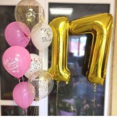 Композиция из шаров на 17-летие юной леди. — Калач-на-Дону, Новое