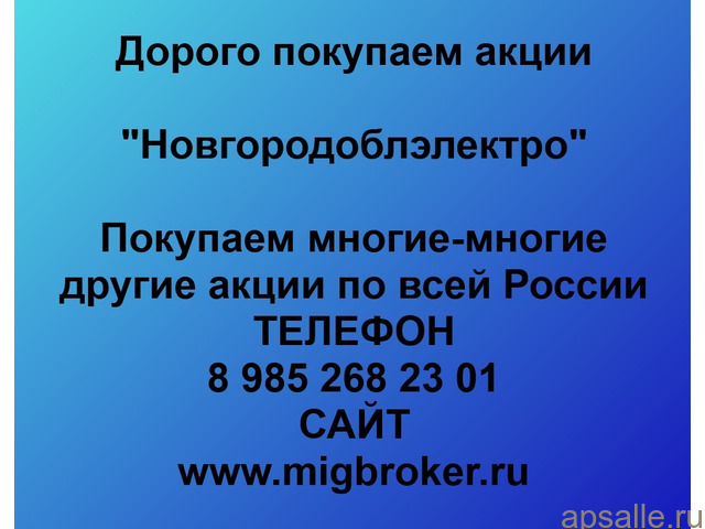 Продать акции «Новгородоблэлектро» безопасно — деньги сразу! | МигБрокер