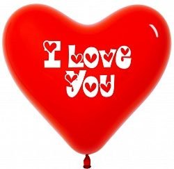 Шар Сердце (16''/41 см) I love you, Красный, кристалл. — Волгоград, Новое