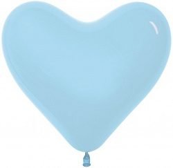 Шар Сердце (6''/15 см) Светло-голубой. Пастель. — Калач-на-Дону, Новое