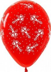 Шар (12''/30 см) Букеты, Красный, кристалл — Калач-на-Дону, Новое