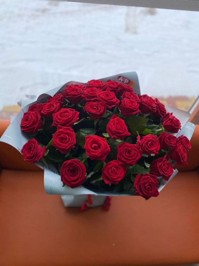 Букет к 8 Марта. Роза Ред наоми 60 см. Букет роз  33 шт — Калач-на-Дону, Новое