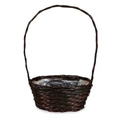 Корзина плетеная (ива), 26x19xH12/46 см (Коричневый) — Волгоград, Новое