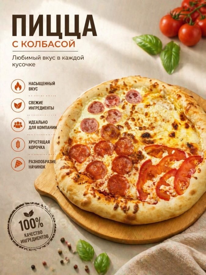 Пицца  4 Вкуса 25 см — Калач-на-Дону, Новое